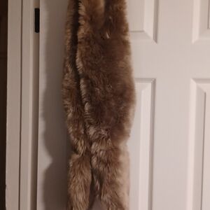 Source Unknown Brown Faux Fur Cape Accent